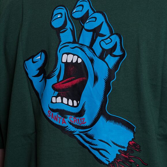 Triko Santa Cruz Screaming Hand Chest T-Shirt Cedar