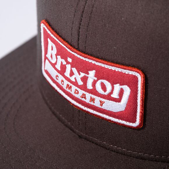 Kšiltovka Brixton Steadfast HP Mesh Cap Dark Earth / Burnt Red