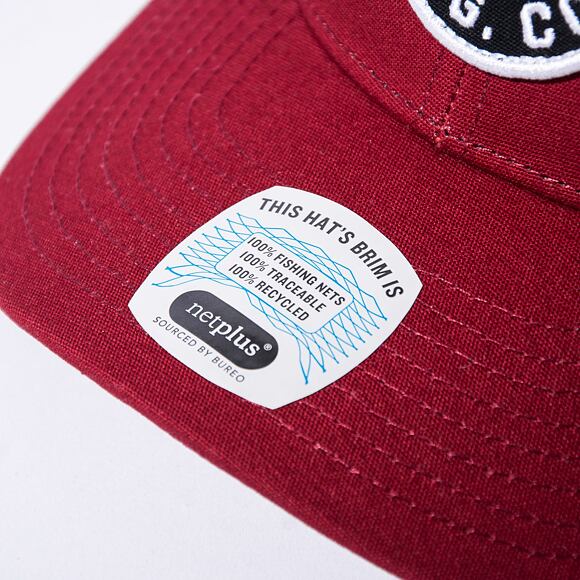 Kšiltovka Brixton Crest X MP Mesh Cap Burgundy