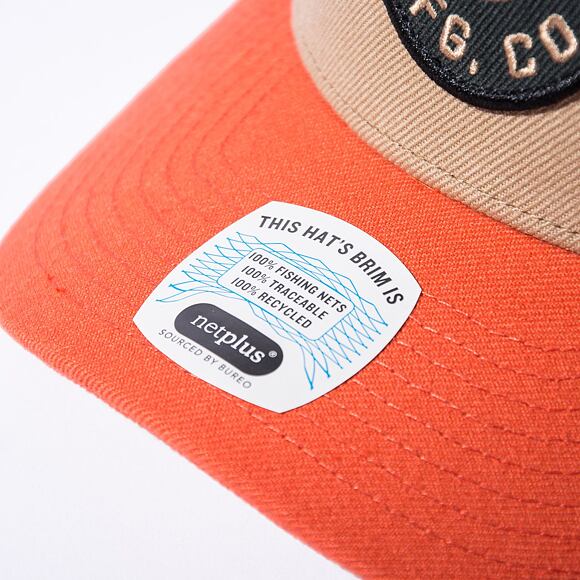 Kšiltovka Brixton Crest C MP Snapback Sand / Burnt Red