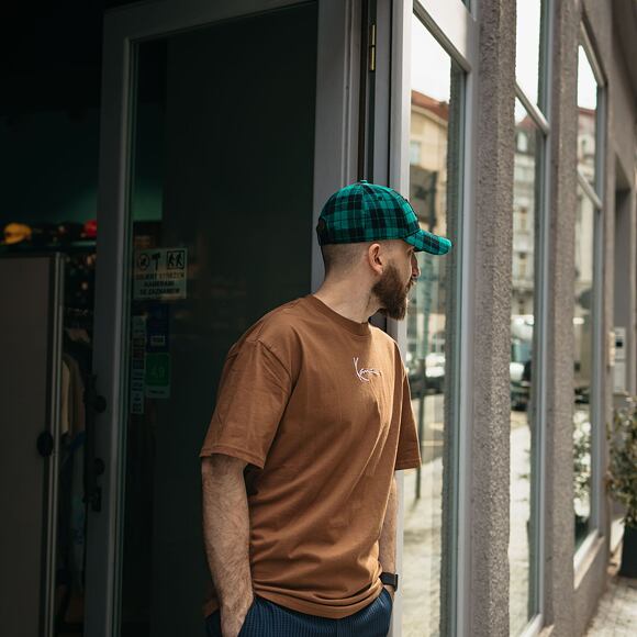 Kšiltovka New Era 9FORTY MLB Plaid Los Angeles Dodgers Green