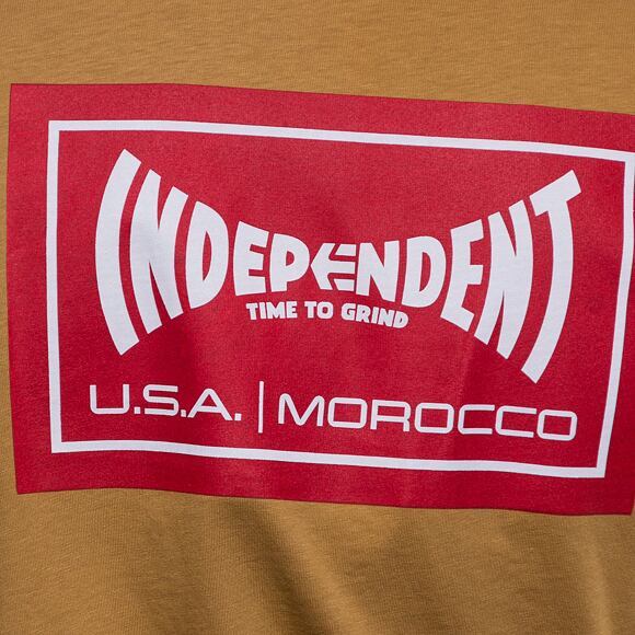 Triko ETNIES × Independent Wash Tee Tobacco