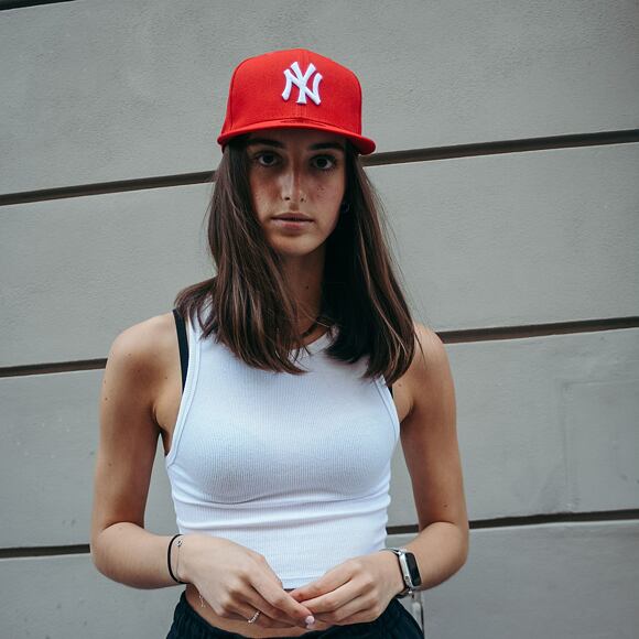Kšiltovka New Era - MLB Basic 59FIFTY - NY Yankees - Scarlet / White
