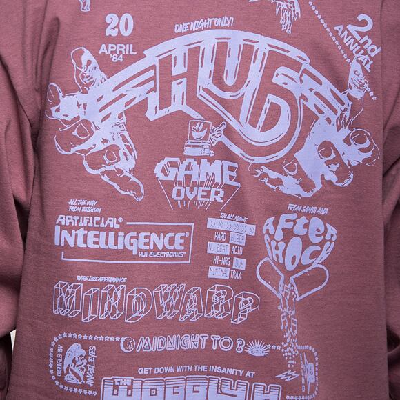 Triko S Dlouhým rukávem HUF Game Over Longsleeve ts02007-mauve