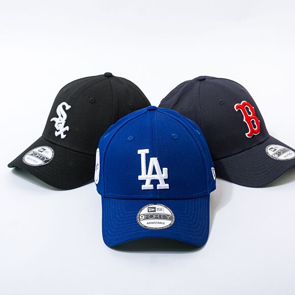 Kšiltovka New Era 9FORTY MLB Team Side Patch Los Angeles Dodgers Dark Royal / Optic White