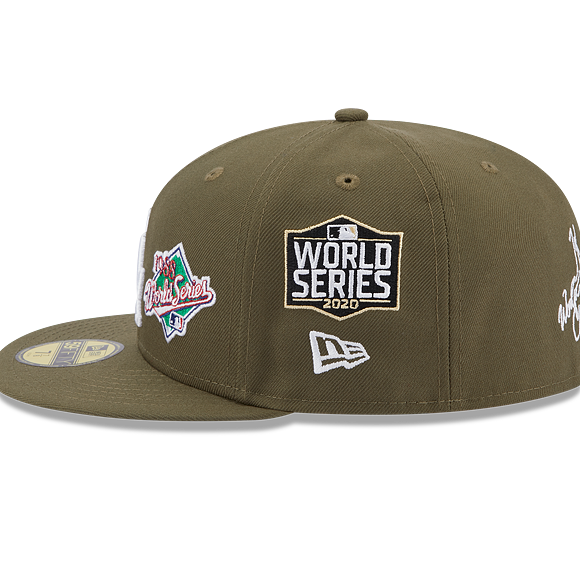 Kšiltovka New Era 59FIFTY MLB 5 Olive WS Los Angeles Dodgers New Olive / White