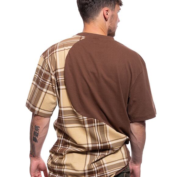 Triko Karl Kani Small Signature Wavy Block Tee brown/sand/off white