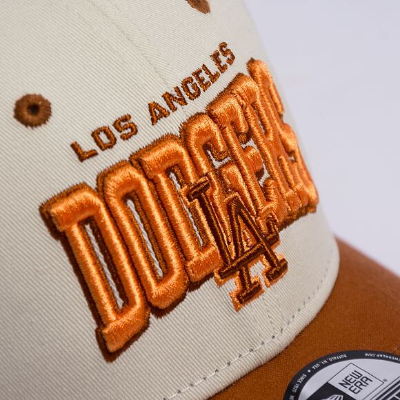 Kšiltovka New Era 9FORTY MLB White Crown Los Angeles Dodgers Off White / Caramel Brown