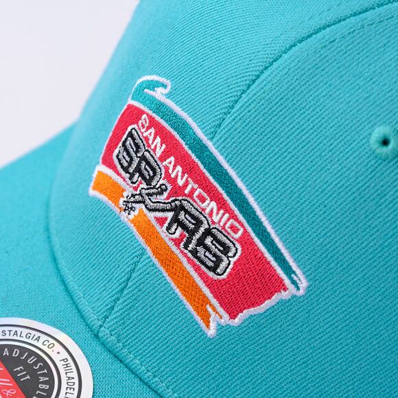 Kšiltovka Mitchell & Ness NBA Home Town Classic Red San Antonio Spurs Teal