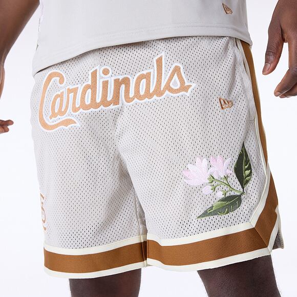Kraťasy New Era - MLB Floral Mesh - St. Louis Cardinals - Off White