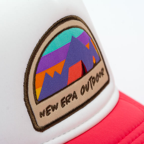 Dětská Kšiltovka New Era - Branded Adventure Patch 9FORTY Trucker - Coral / White