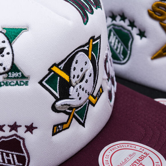 Kšiltovka Mitchell & Ness - Gridlock Trucker Vntg - Anaheim Ducks - White