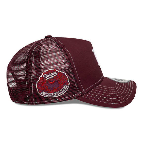 Kšiltovka New Era - MLB Contrast Stitch WS Retro 9FORTY Trucker - LA Dodgers - Burgundy