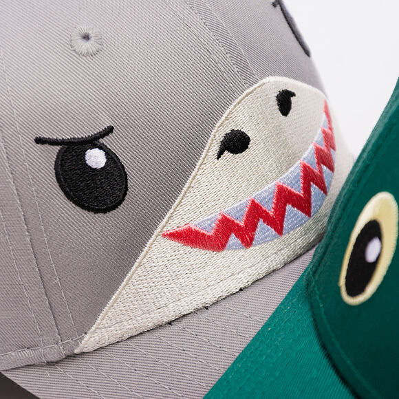 Dětská Kšiltovka New Era - Monster Face 9FORTY - Grey