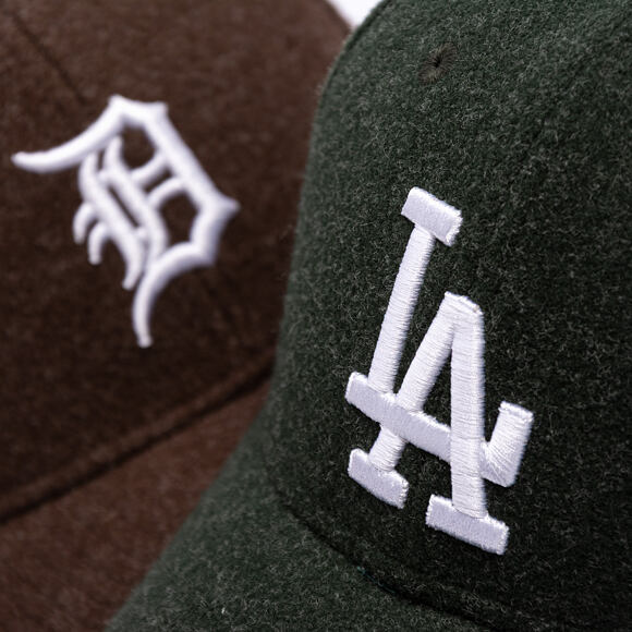 Kšiltovka New Era - MLB Melton Wool 9FORTY - LA Dodgers - Dark Green / White