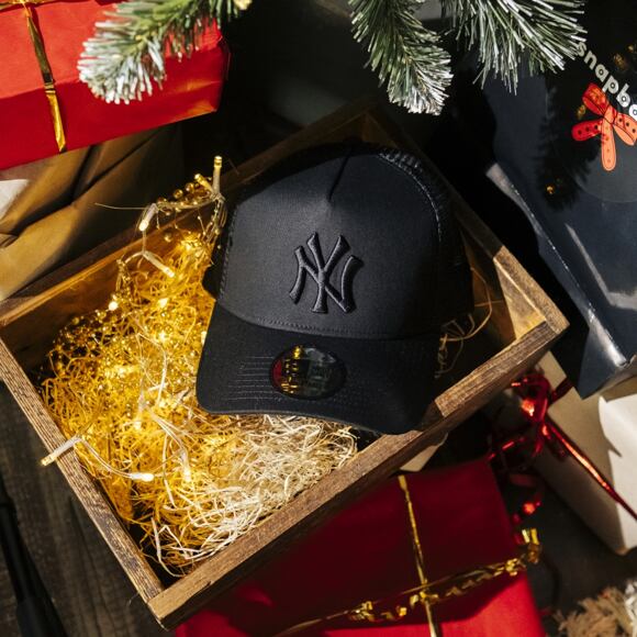 Kšiltovka New Era - MLB Clean Trucker 9FORTY Trucker - NY Yankees - Black