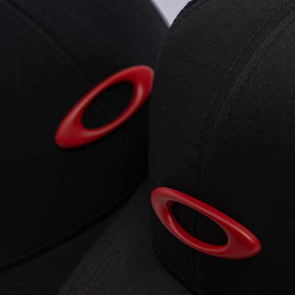 Kšiltovka Oakley - Trucker Ellipse Hat - Pitch Black/Flame Red