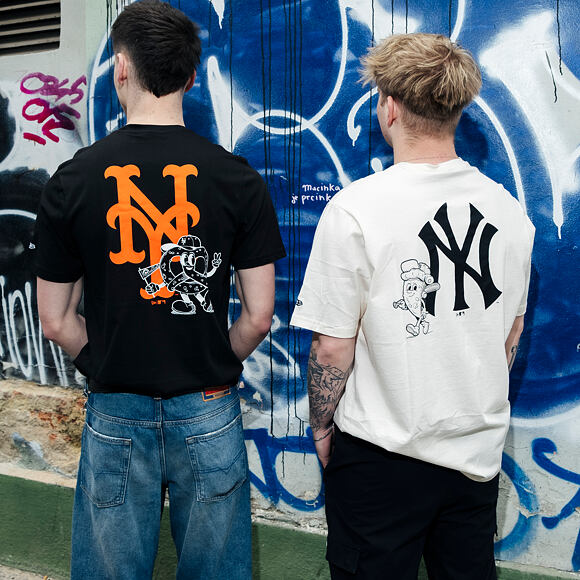 Triko New Era - MLB Food Graphic Tee - NY Yankees - Off White
