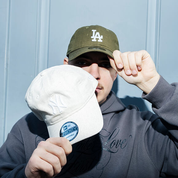 Kšiltovka New Era - MLB Linen 9TWENTY - LA Dodgers - New Olive