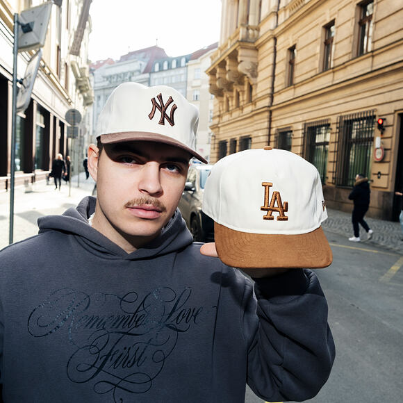 Kšiltovka New Era - MLB Suede Visor 9FIFTY A-Frame - NY Yankees - Cream