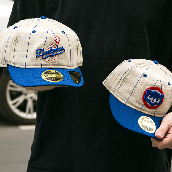 Kšiltovka New Era - MLB Retro Linen Pinstripe 59FIFTY Retro Crown - LA Dodgers - Team Color