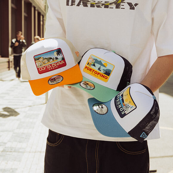 Kšiltovka New Era - Branded Location Patch 9FORTY A-Frame Trucker - Orange
