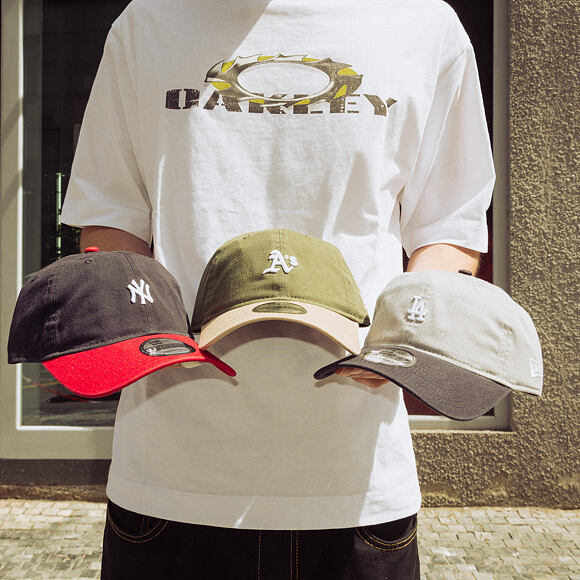 Kšiltovka New Era - MLB Mini Logo Washed Contrast 9TWENTY - LA Dodgers - Grey / Navy