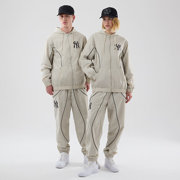 Kalhoty New Era - MLB Piping Track Pants - NY Yankees - Stone