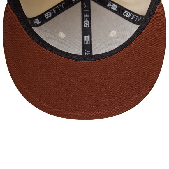 Kšiltovka New Era - MLB League Essential 59FIFTY - NY Yankees - Cream / Deep Auburn