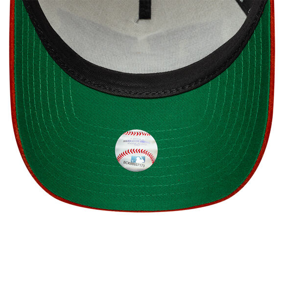Kšiltovka New Era - MLB Wordmark Suede 9FORTY A-Frame - NY Yankees - Cream / Warm Flame