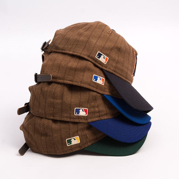 Kšiltovka New Era × Three Looms - Chestnut Pinstripe 9TWENTY A-Frame - New York Mets