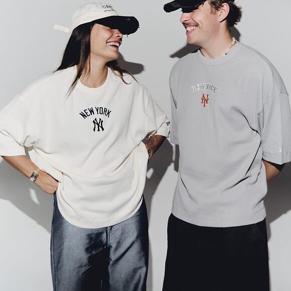 Triko New Era - MLB Waffle Box Tee - NY Yankees - Off White