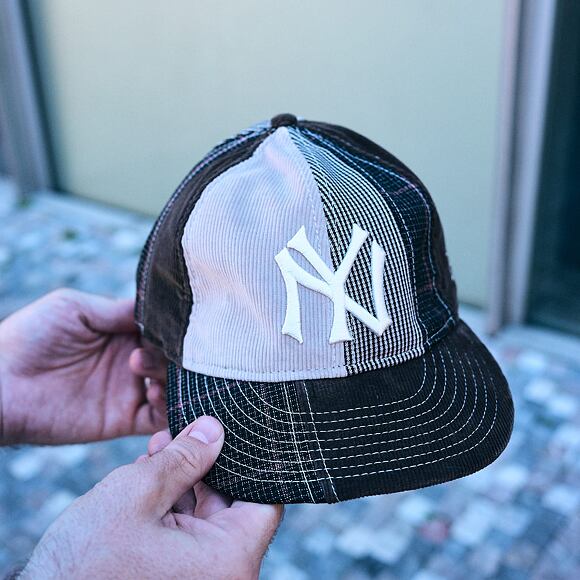 Kšiltovka New Era - MLB IMAGE DROP Patchwork 9FIFTY Retro Crown - NY Yankees - Brown