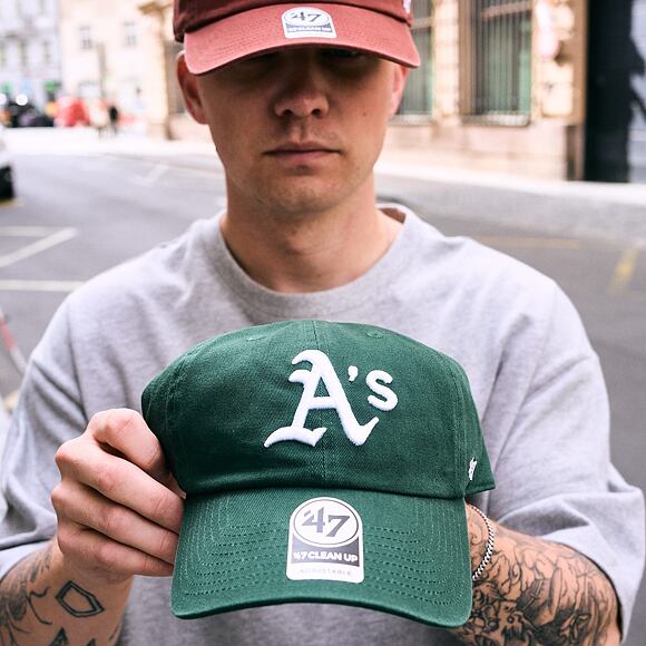 Kšiltovka '47 Brand - MLB Clean Up - Oakland Athletics - Green