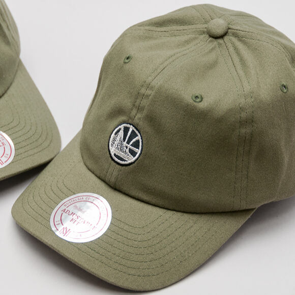 Kšiltovka Mitchell & Ness Morbido Slouch Golden State Warriors Khaki Strapback