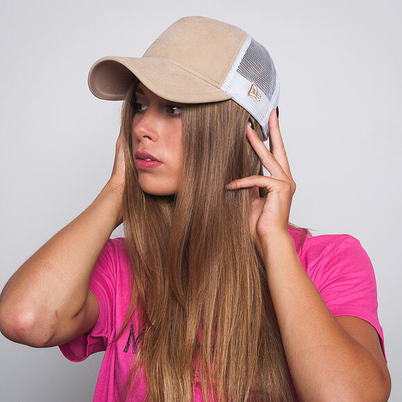 Dámská Kšiltovka New Era Women Felt Trucker 9FORTY Stone Snapback