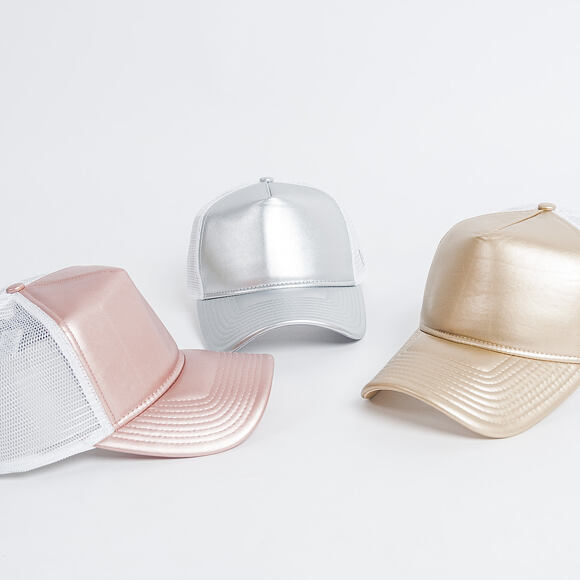 Dámská Kšiltovka New Era Premium Metallic Trucker 9FORTY Gold Snapback