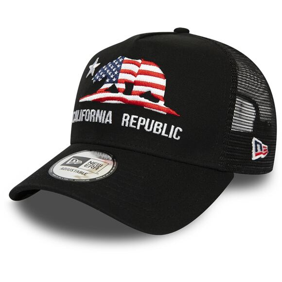 Kšiltovka New Era 9FORTY A-Frame Trucker Canvas Cali Black