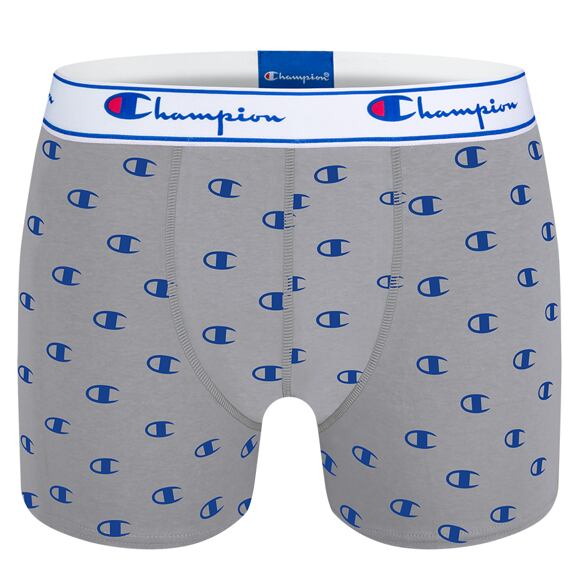 Pánské Boxerky Champion Patterned Boxer X1 Grey/Blue