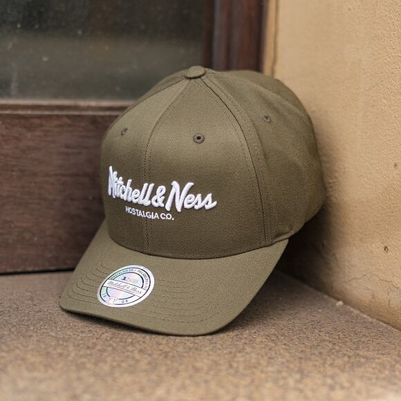 Kšiltovka Mitchell & Ness Pinscript High Crown 110 Flex-Snap Olive/White Snapback