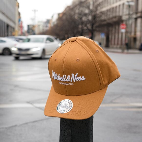 Kšiltovka Mitchell & Ness Pinscript High Crown 110 Wheat Snapback