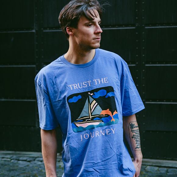 Triko Pink Dolphin Trust The Journey Tee OH12011TJPR Purple