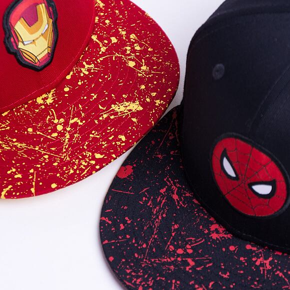 Dětská kšiltovka New Era 9FIFTY Kids Paint Splat Visor Ironman Snapback Red