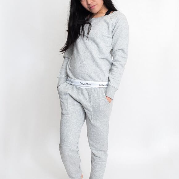 Dámská mikina Calvin Klein Top Sweatshirt Long Sleeve QS5718E 020 Šedá