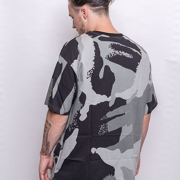 Triko New Era All Over Print Patch Oversized Tee Black / Grey