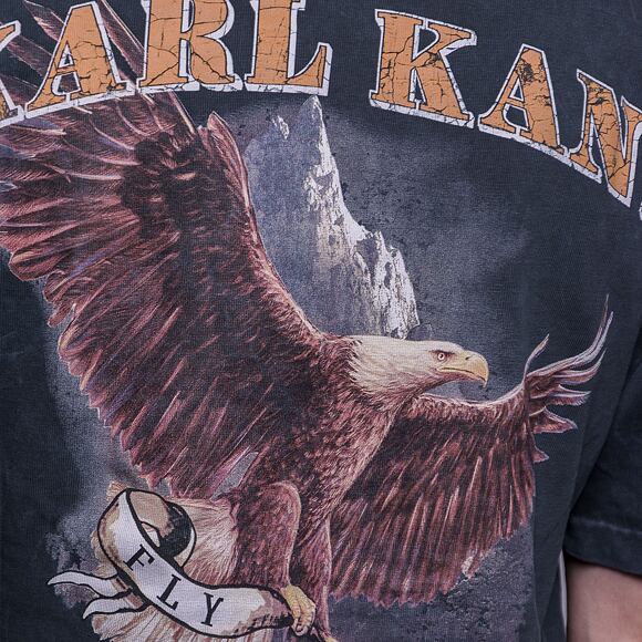 Triko Karl Kani Eagle Heavy Jersey Washed Tee bleach black