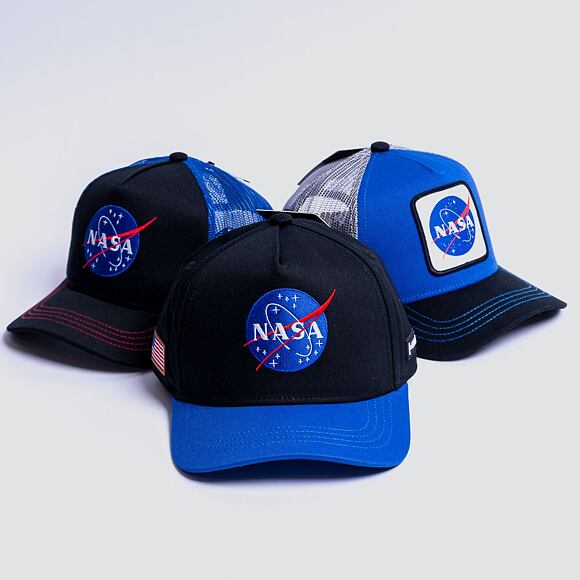 Kšiltovka Capslab NASA A-Frame CL/NASA/1/NAS2 Black / Royal Blue