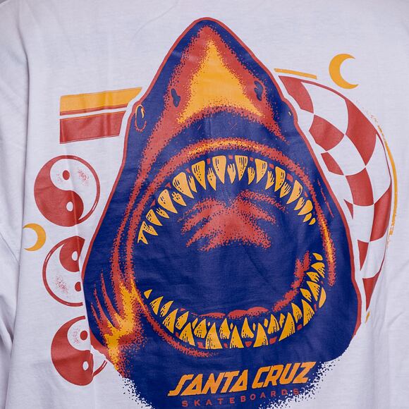 Triko Santa Cruz Shark Trip L/S T-Shirt White