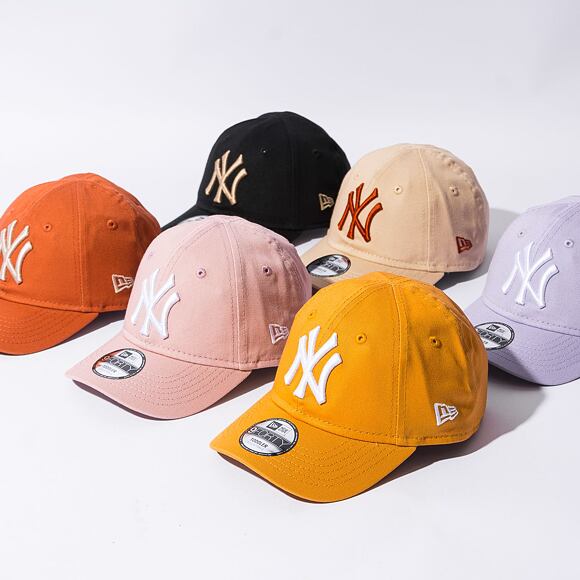 Dětská kšiltovka New Era 9FORTY Kids MLB League Essential New York Yankees Dirty Rose / Optic White