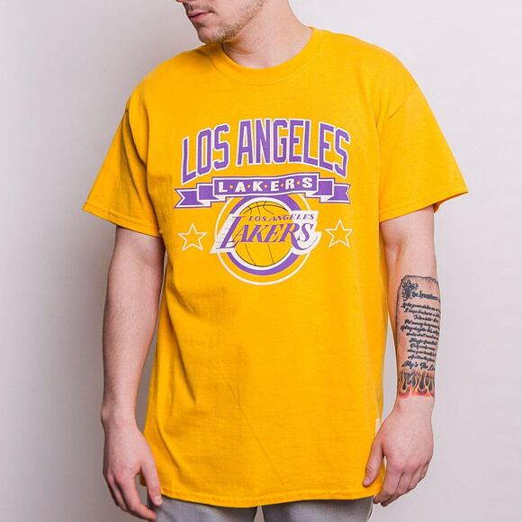 Triko Mitchell & Ness Los Angeles Lakers Tee Los Angeles Lakers Yellow